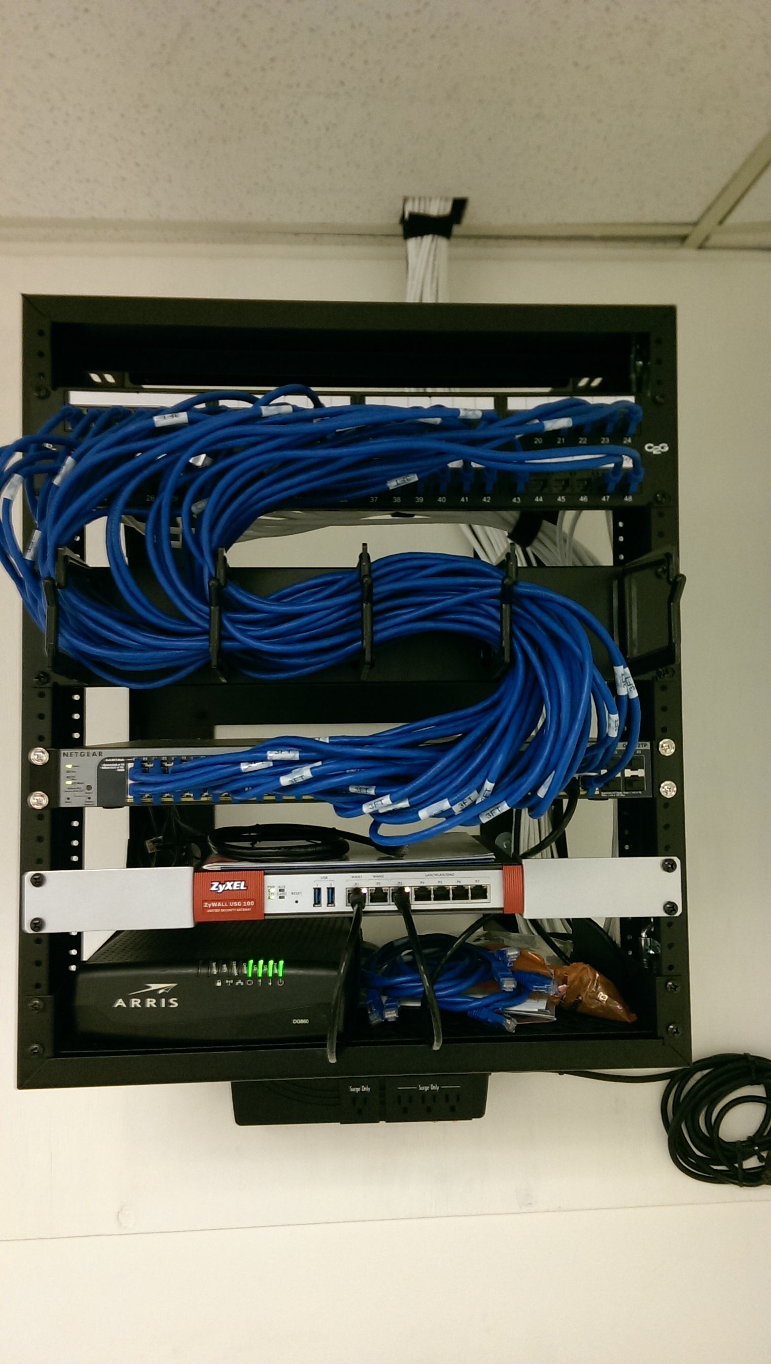 rack and patch panel